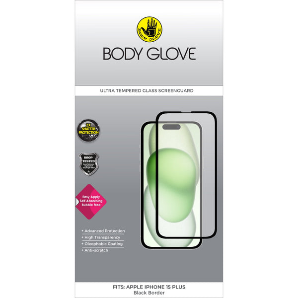 Body Glove Ultra Tempered Glass Screen Protector - Apple iPhone 15 Plus