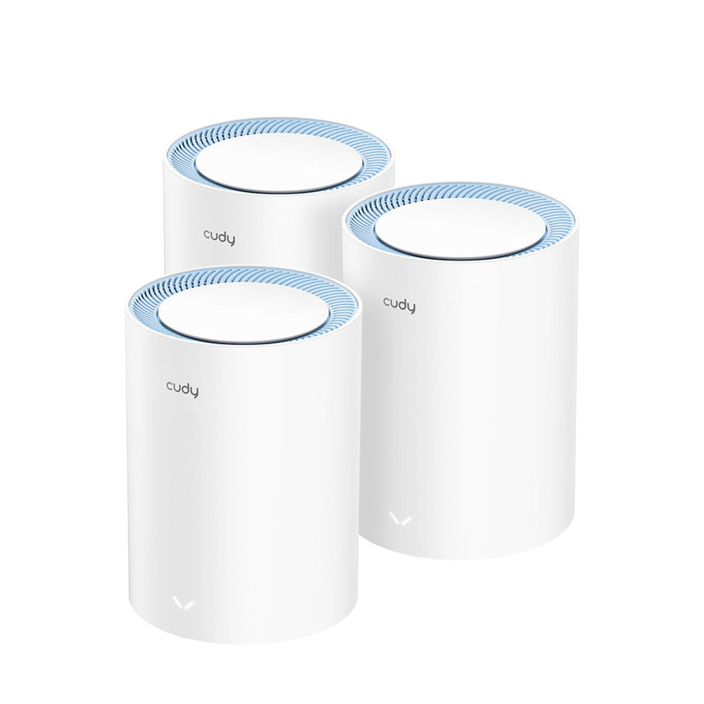 Cudy Dual Band Wi-Fi 5 1200Mbps Fast Ethernet Mesh 3 Pack | M1200 3 Pack