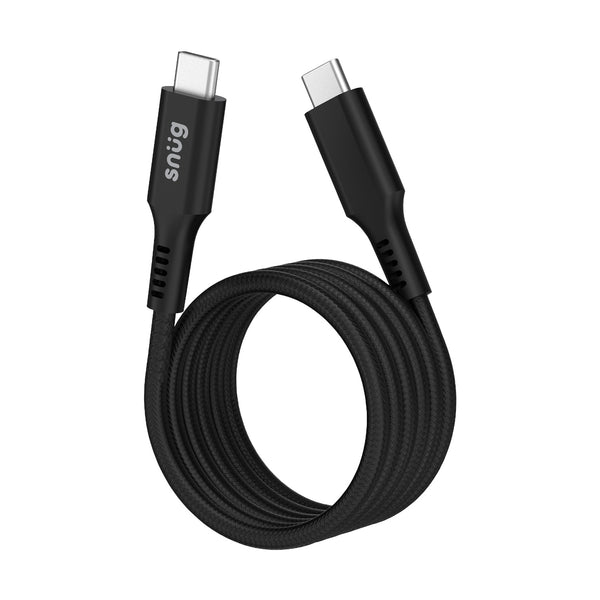 Snug Type-C To Type-C Magnetic Braided Cable 60W - 1.2 Metre - Black