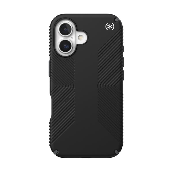 Speck Presidio2 Grip MagSafe Case - Apple iPhone 16 - Black & Slate Grey