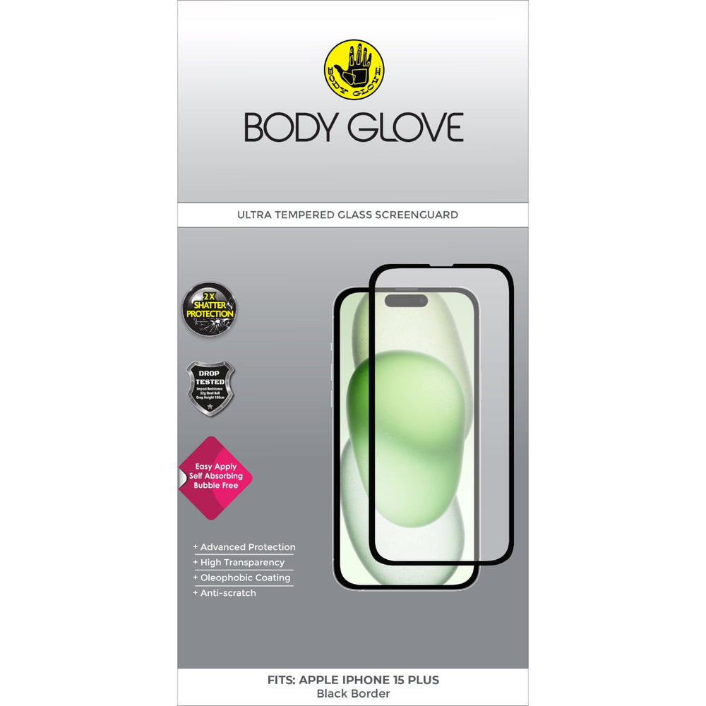 Body Glove Ultra Tempered Glass Screen Protector - Apple iPhone 15 Plus