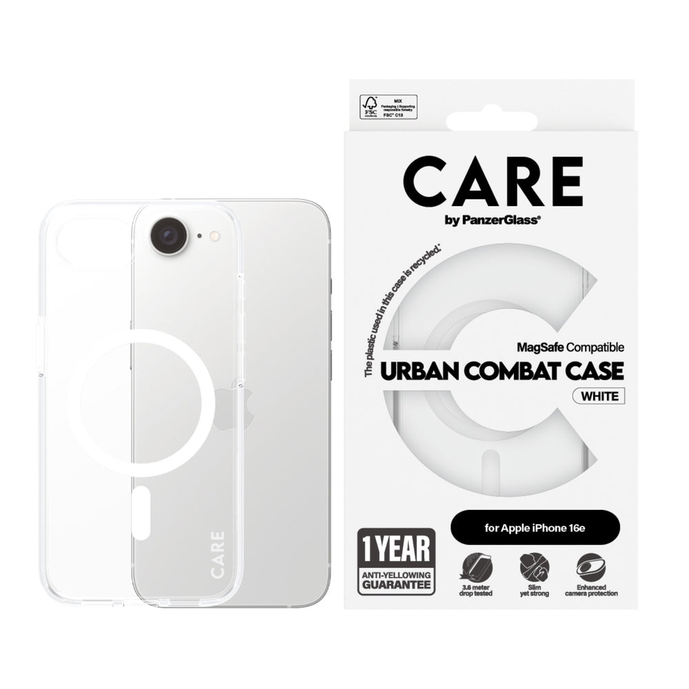 Care by PanzerGlass Urban Combat Magsafe Case - Apple iPhone 17e/16e – Clear
