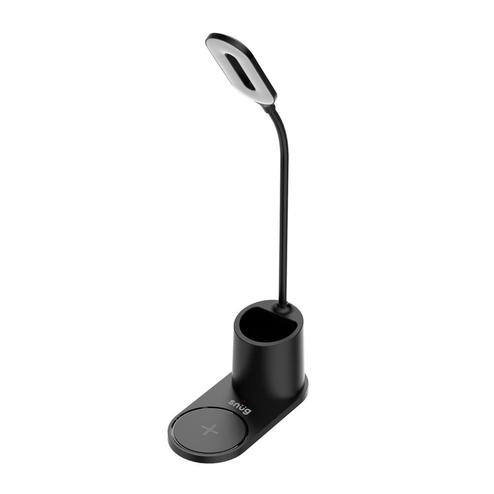 Snug LED Wireless Charger Pad With Pen Holder 15W - Black